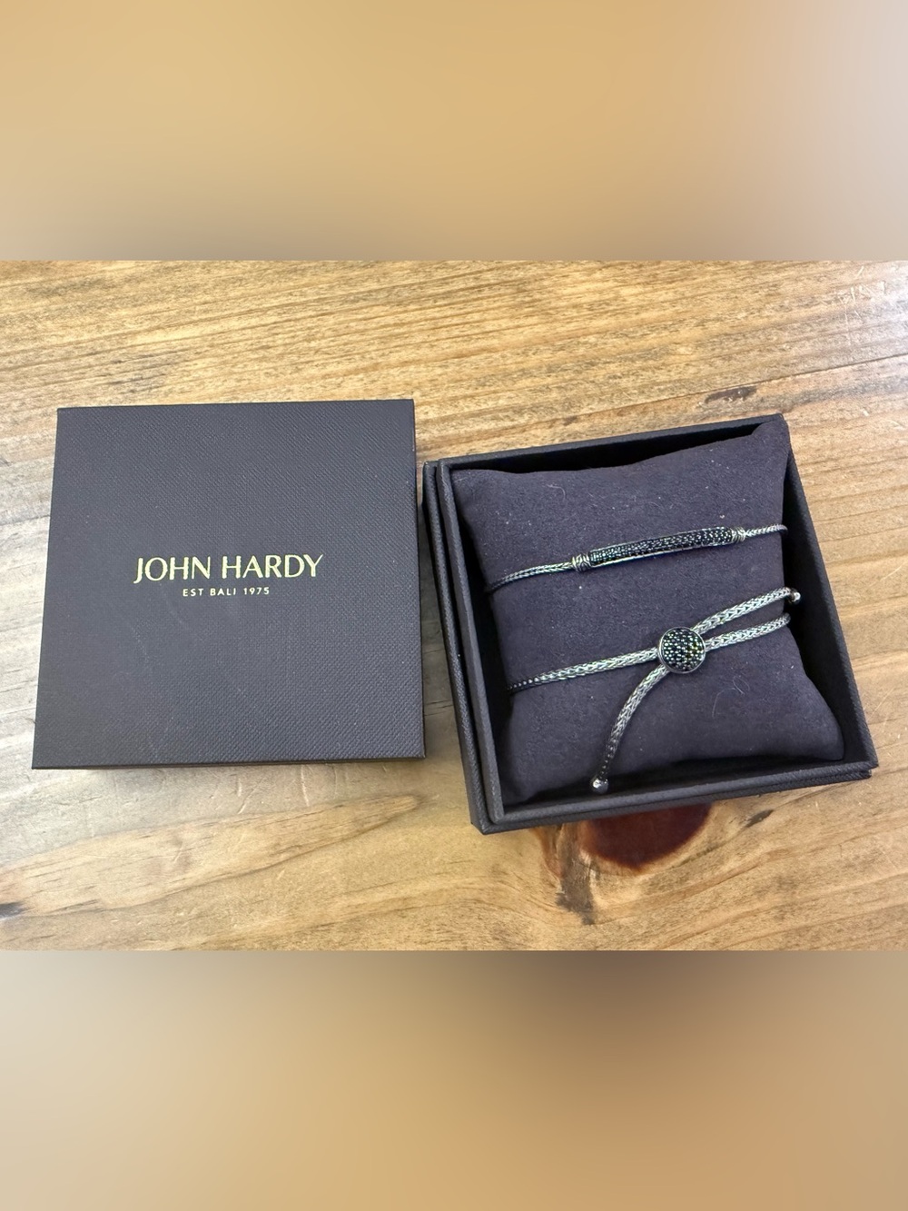 John Hardy Sterling Silver Black Sapphire Classic Chain Pull-Through Bracelets